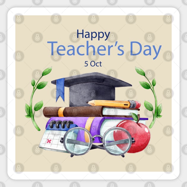 Teacher Day Sticker by Mako Design 